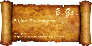 Bujna Zsuzsanna névjegykártya